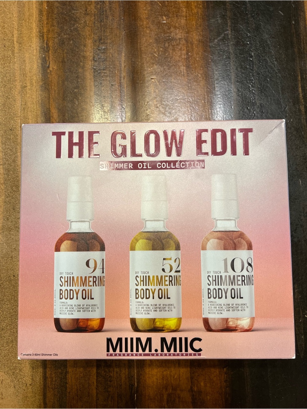 MIIM.MIIC The Glow Edit Shimmering Body Oil Trio - Pink